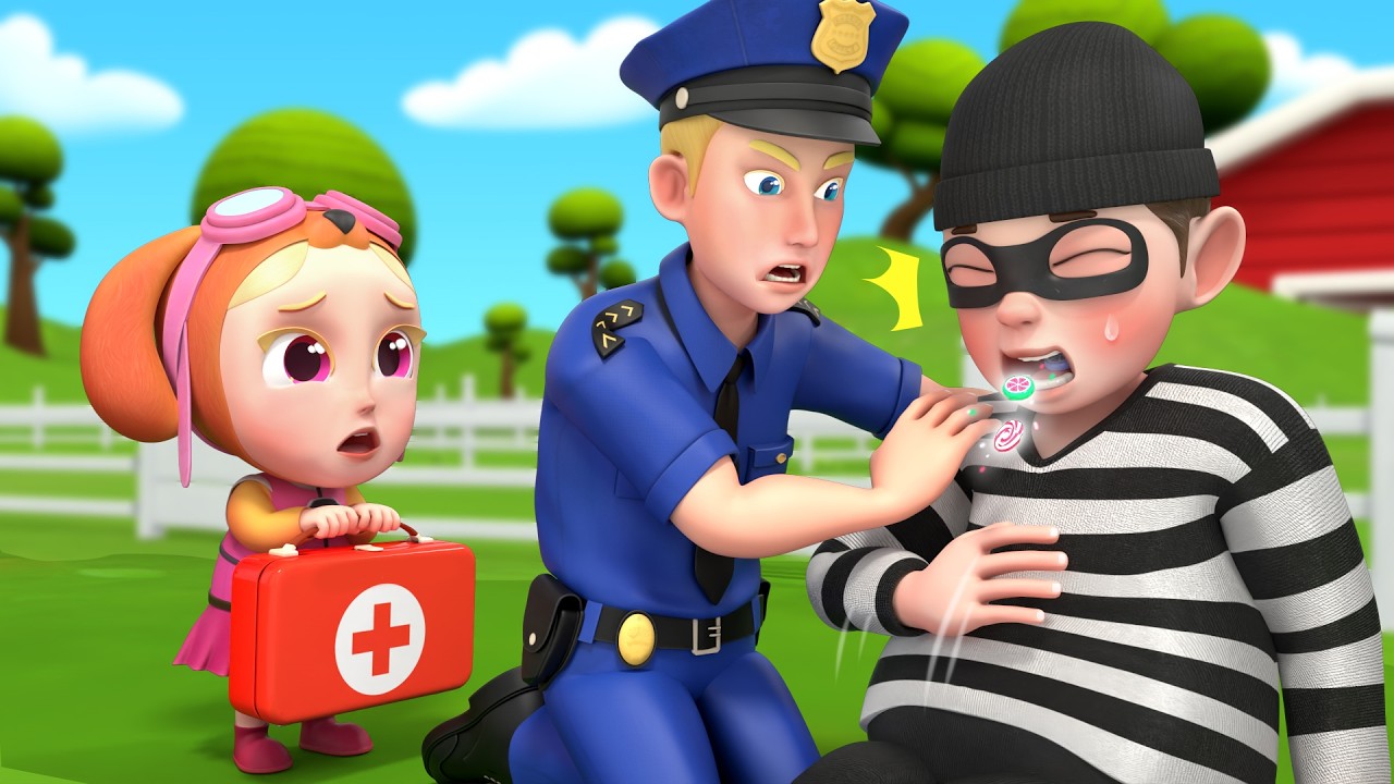 Be Careful🚨 The Thief Is Choking | Police Officer Song | Kids Cartoon | Rosoo Police Nursery Rhymes
