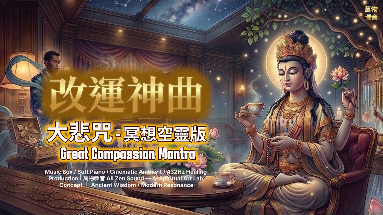 2026 年必聽《大悲咒》最強改運版：每天聽一遍，消除累世業障、轉換強大氣場、福報翻倍而來！大悲心陀羅尼，1小時 432Hz 冥想神曲 - Great Compassion Mantra