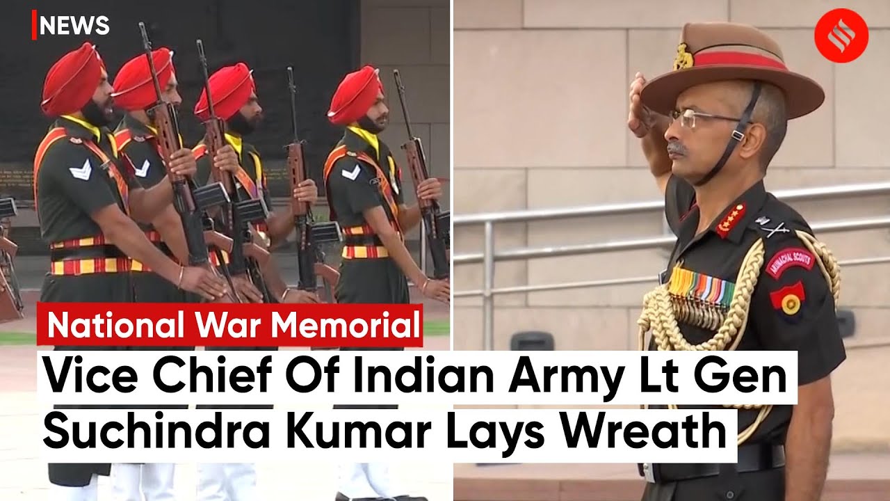 Newly Appointed Vice Chief Of Army Lt Gen Suchindra Kumar Lays Wreath At National War Memorial