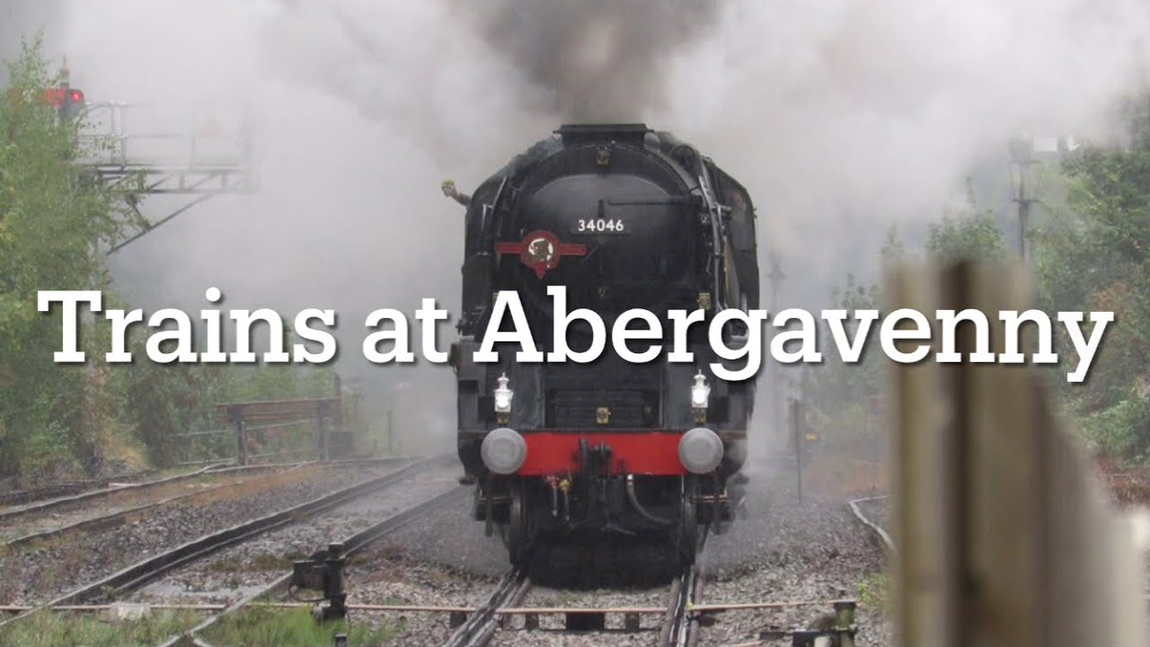 Trains at Abergavenny 27/08/2025 including West Country 34046 “Braunton” 