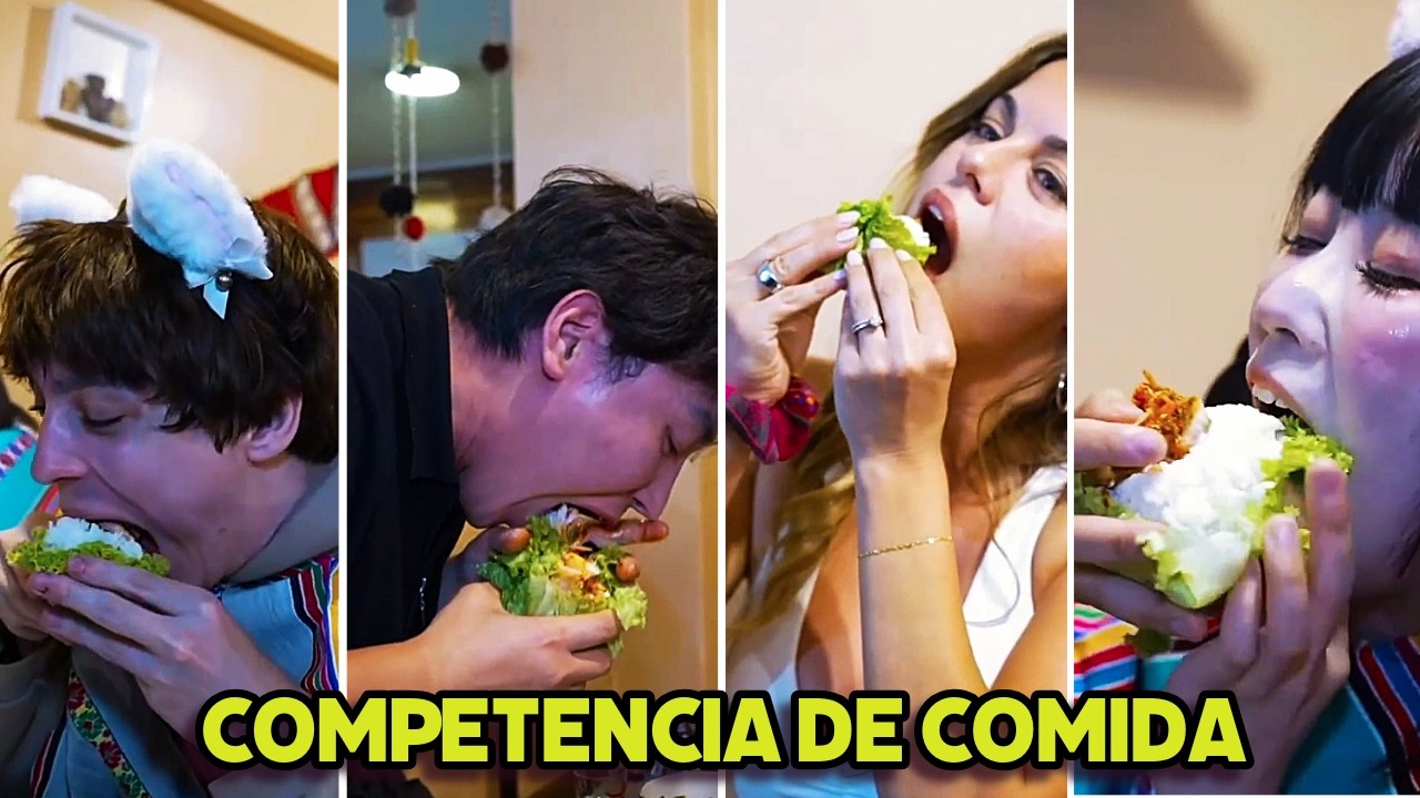 MATT, NANATTY,  ALEXIS Y KANGJOEL EN COMPETENCIA DE COMIDA
