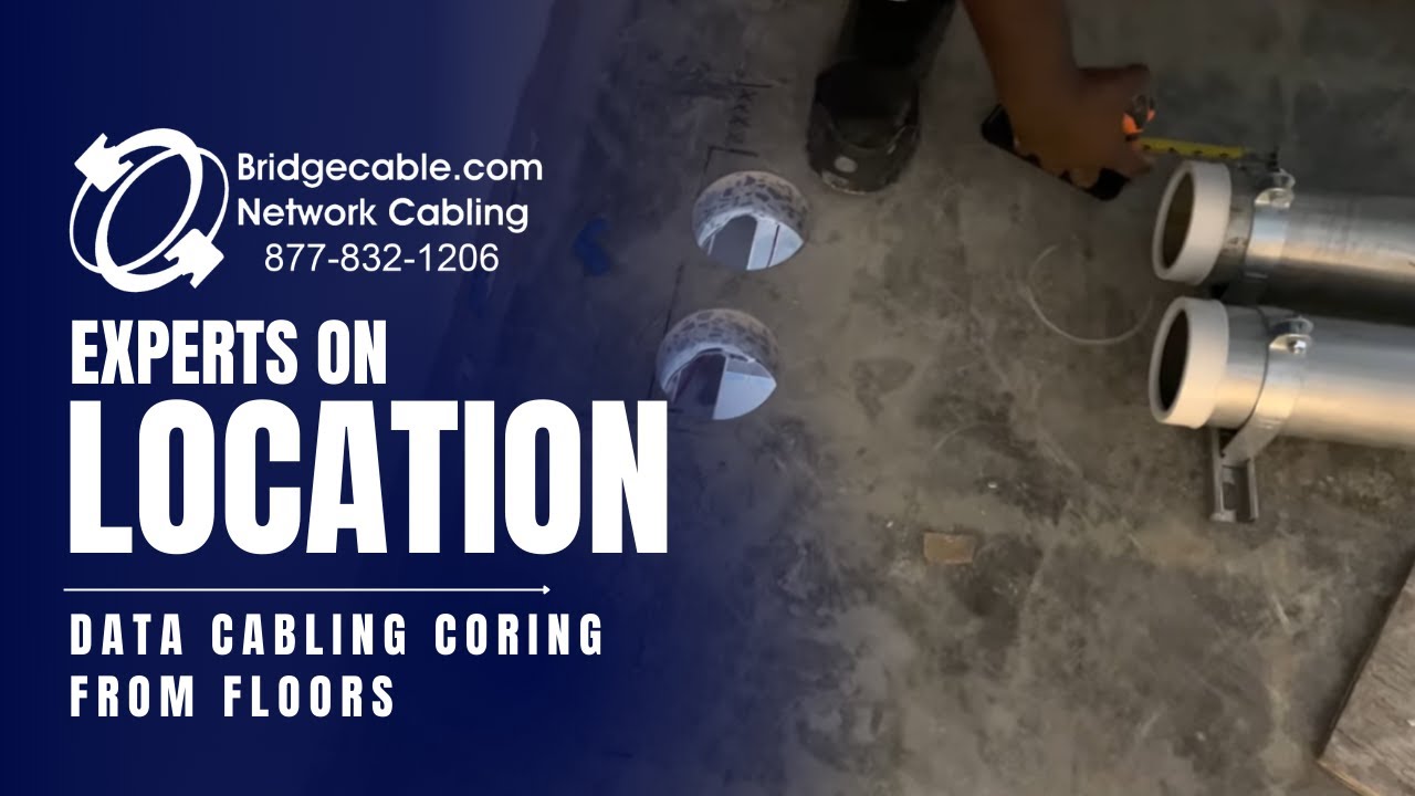 Data Cabling Example of Coring from Floors | BridgeCable.com | Philadelphia Structured Wiring