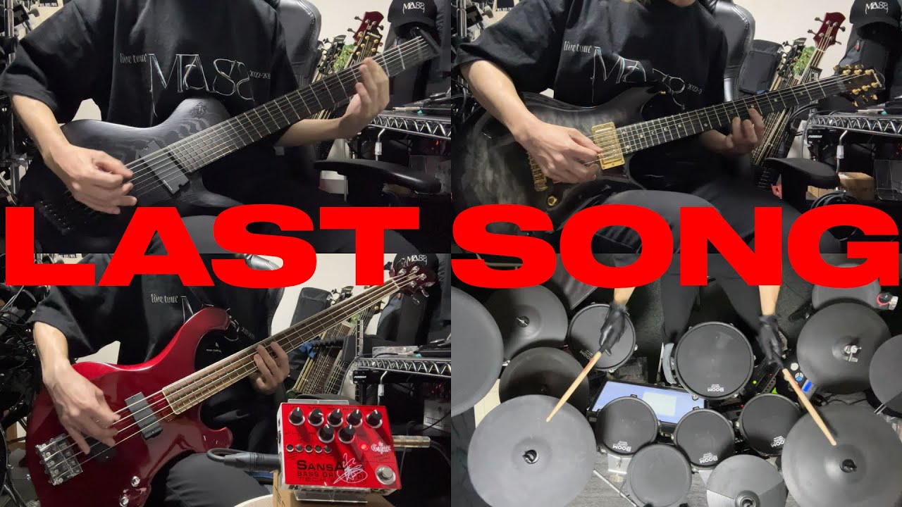 [TAB]THE GAZETTE - LAST SONG Live version[Guitar Bass Drum Cover]