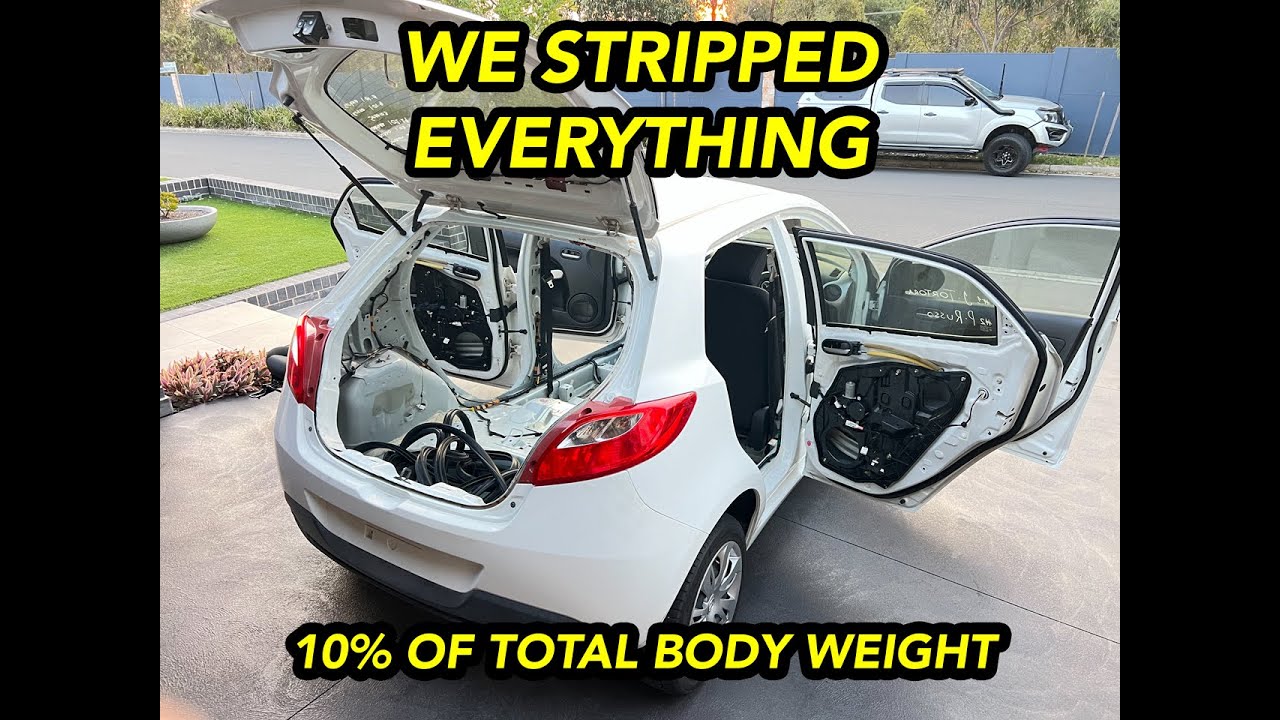 Mazda 2 Budget Race Build MAJOR weight loss !!