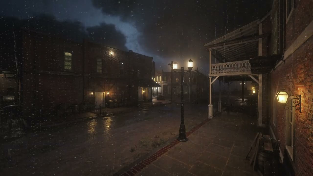 Lonely Old City Rain & Thunder &mdash; Deep Night Ambience