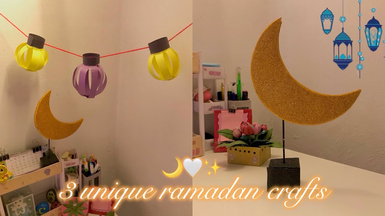 Ramadan decorations ideas 🌙🤍✨| pansycrafts | #shortvideo 