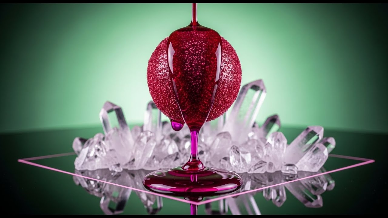 🍒 ASMR Cherry Trick: The $10,000 Edible Crystal Dessert Plating | Crystal Cuisine Luxury Food
