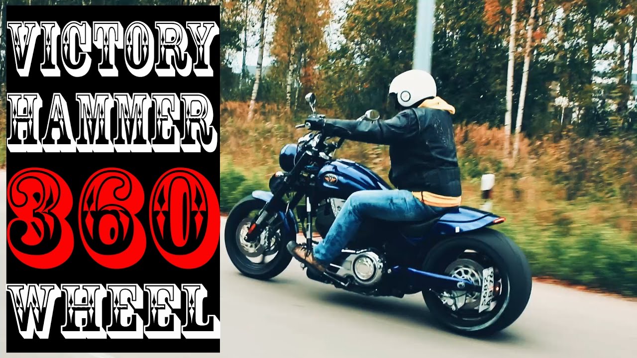 Victory Hammer c 360 мм колесом, чоппер, кастом #МОТОЗОНА №15