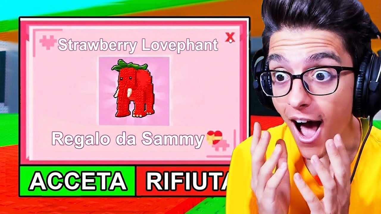 SAMMY mi HA REGALATO uno STRAWBERRY ELEPHANT su ROBLOX STEAL A BRAINROT?!!