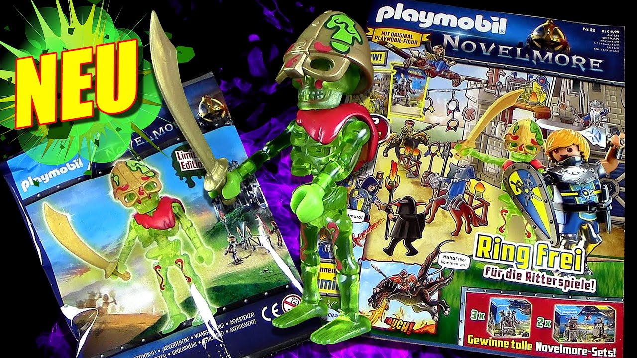 Playmobil ® Novelmore Magazin 22 mit Skelett Krieger Sir Ossis Kor - Spiele * Rätsel + Vorschau