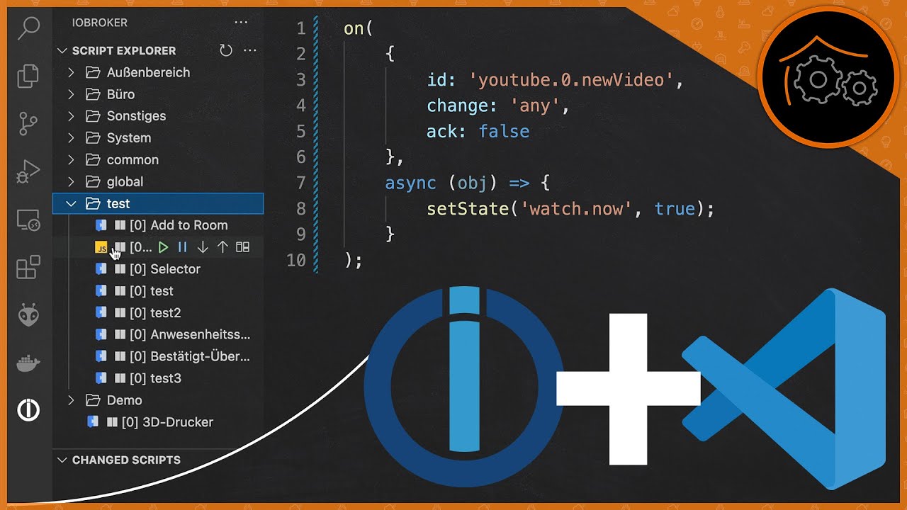 ioBroker - JavaScripts mit VSCode statt Browser bearbeiten