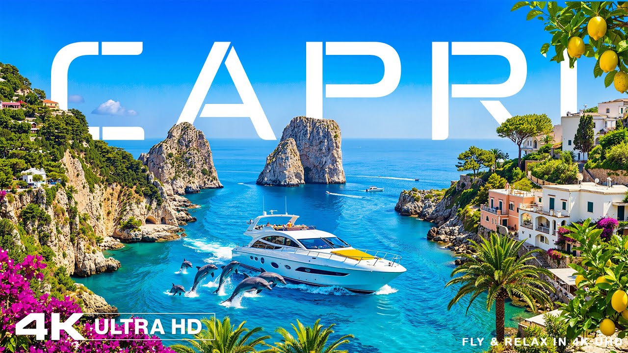 Капри, Италия 4K 🇮🇹 Откройте для себя красоту скал Капри