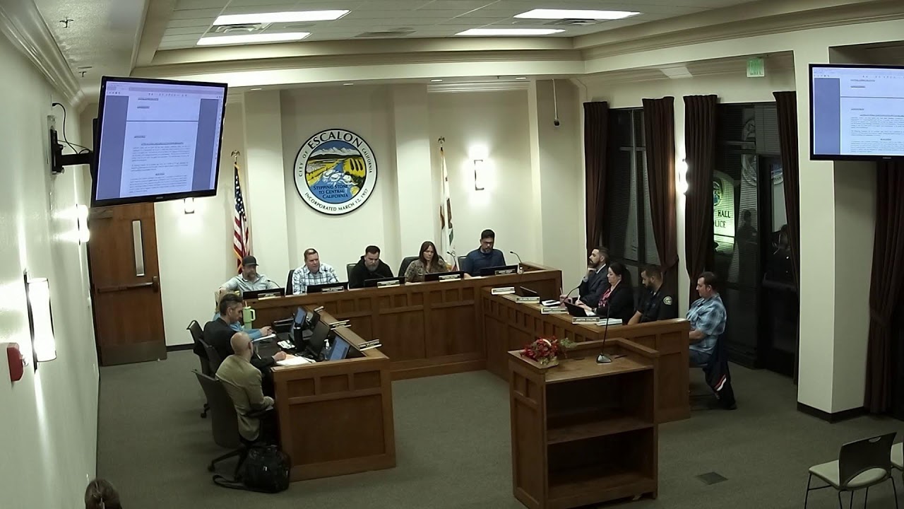 City of Escalon Regular City Council Meeting, December 1, 2025 at 7:00 PM