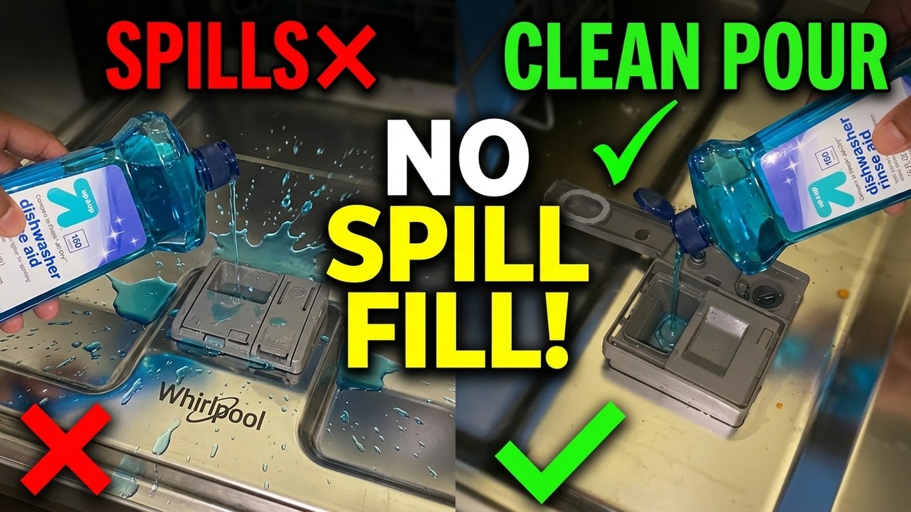 Whirlpool Dishwasher - How to Fill Rinse Aid Without Making a Mess