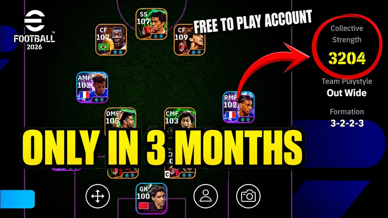 How I Gained 3200+ TEAM Strength in JUST 3 Months - eFootball 2026 🎮