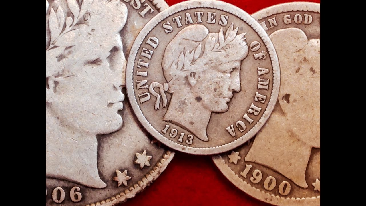 Value & Rarity Of Barber Dime, Quarter & Half Dollar