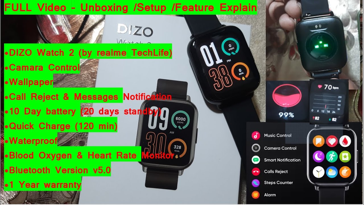Realme DIZO Smart Watch 2 **Rs Rs 2299/-**, FULL Video – Unboxing /Setup /Feature Explain in Hindi