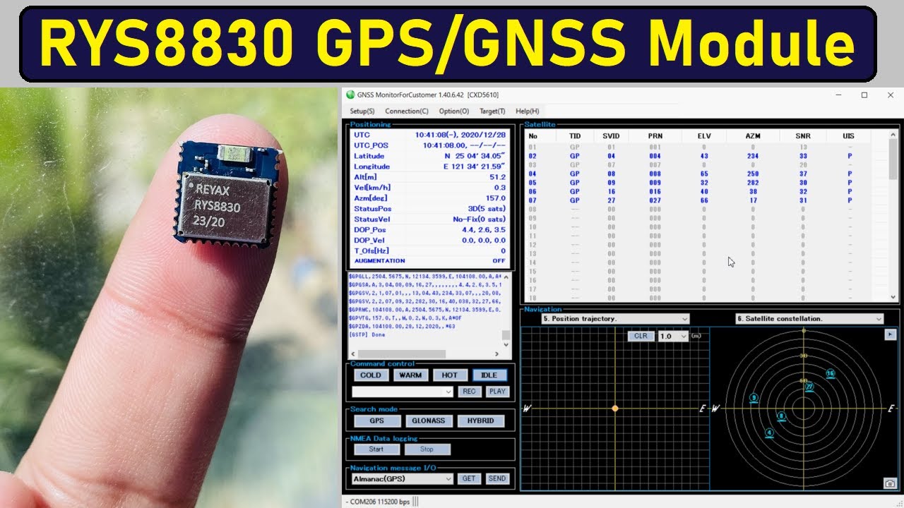 Najmniejszy na świecie moduł GPS/GNSS Reyax RYS8830 || Niewielki i bardzo energooszczędny odbiorn...
