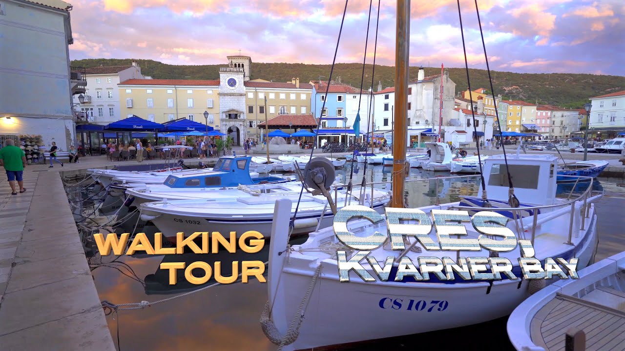 Croatia, Cres city WALK, 4K Ultra HD