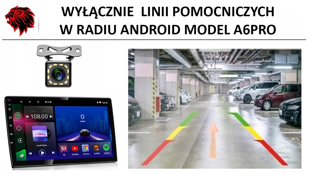 WŁĄCZENIE/WYŁĄCZENIE LINII POMOCNICZYCH W RADIU ANDROID PROJACK MODELE A6PRO Q8 A200-A600