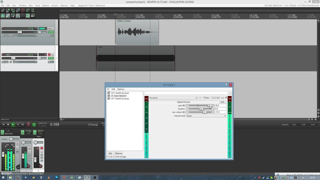 How to create a radio effect for any sound in REAPER