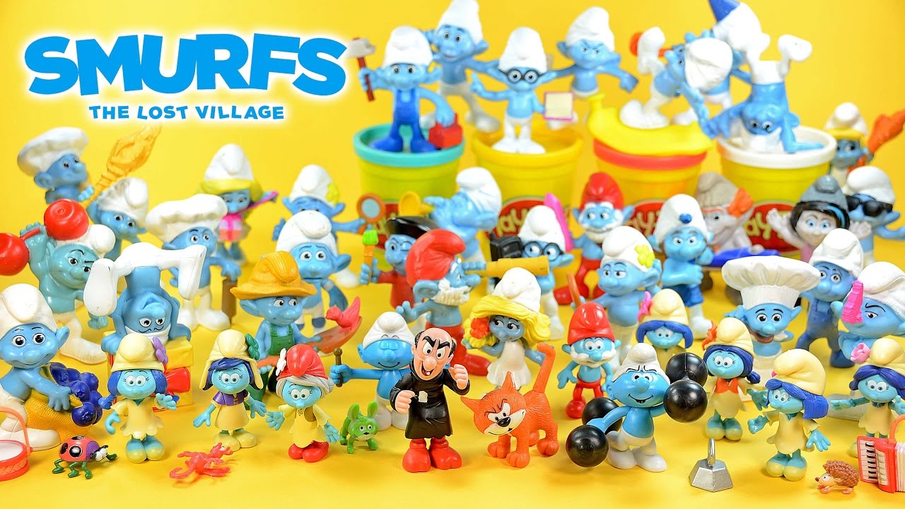 Smurfs The Lost Village & Happy Meal Toys w/ Gargamel & Azrael Smurffette Brainy Clumsy Hefty