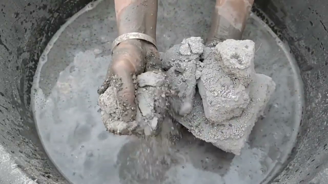 sand cement slab crumbling in water 💦 Asmr @