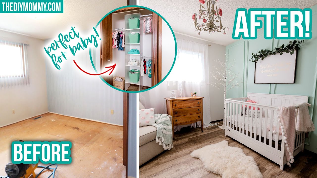 Extreme Room Makeover Nursery with DIY Feature Wall | The DIY Mommy