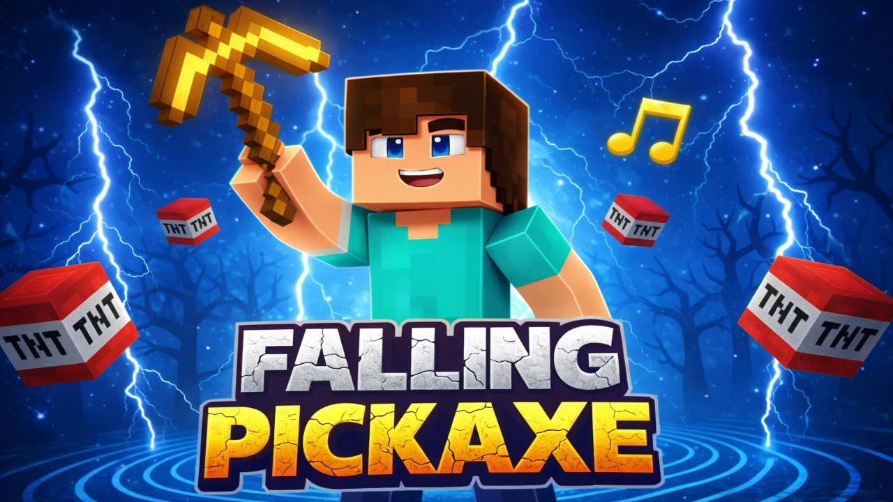 🔴 Minecraft Falling Pickaxe #shorts