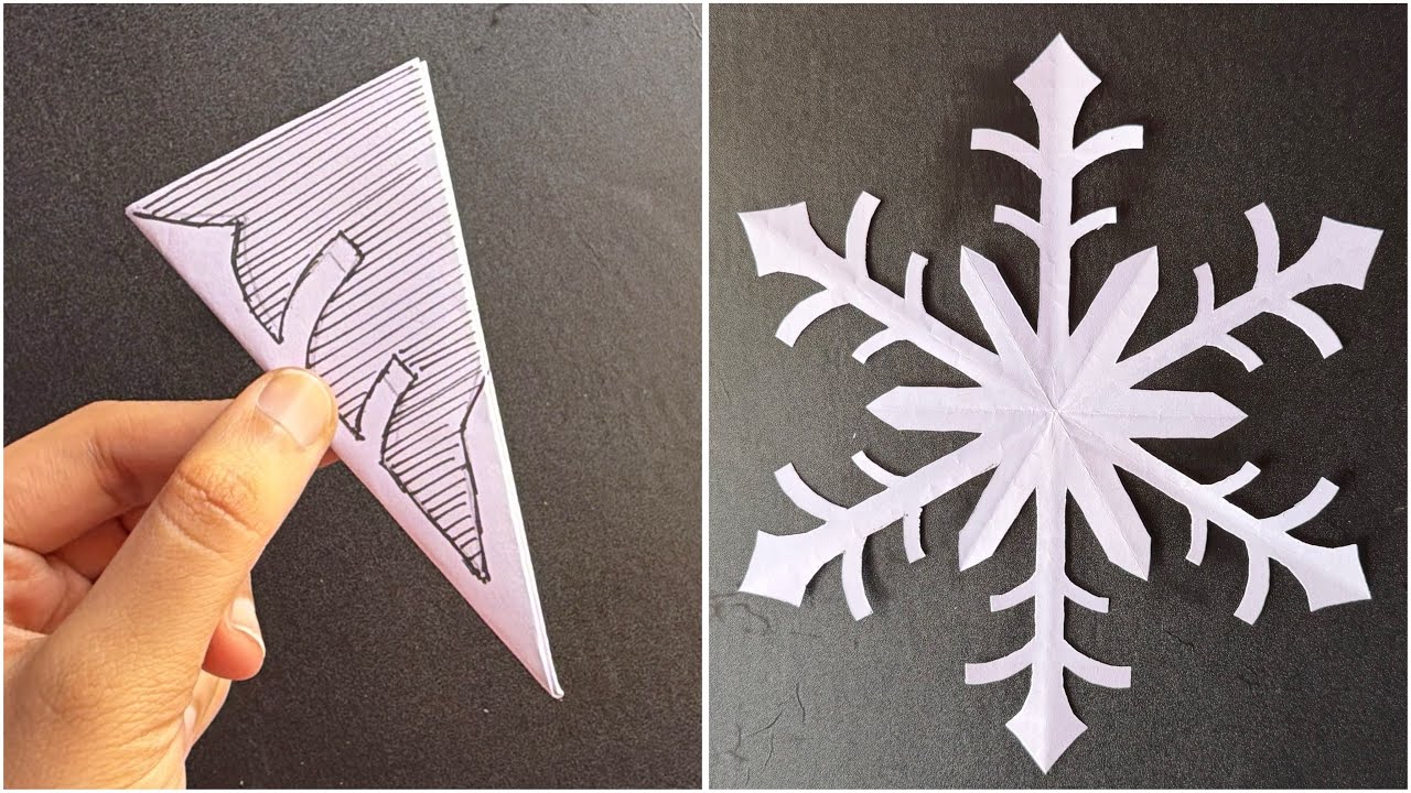 how to make easy and beautiful snowflakes / Christmas paper snowflakes #diy #snowflakes #craft 