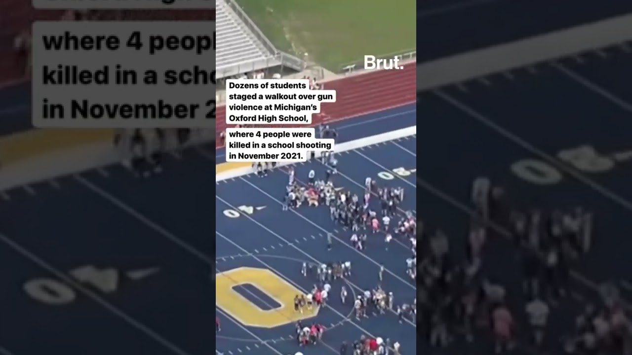 Dozens of students participated in a walkout over gun violence at Oxford High School.