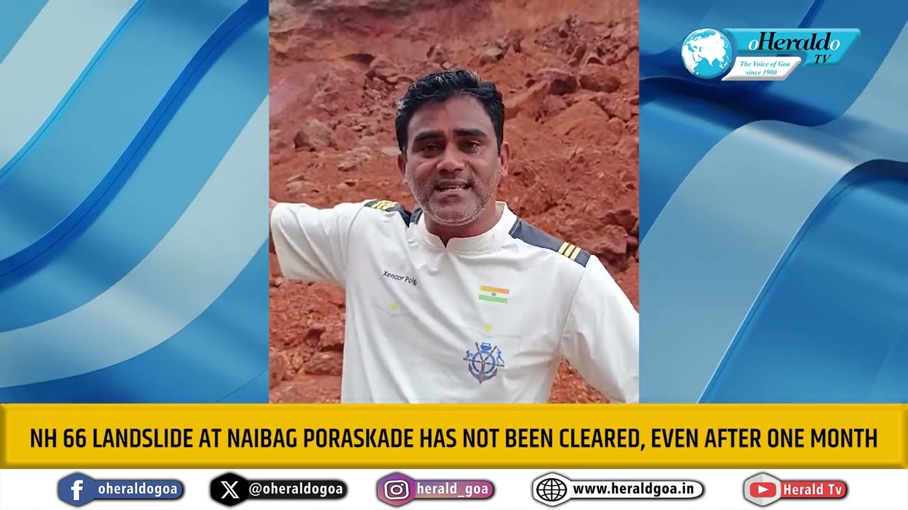 NH 66 landslide at Naibag Poraskade has not been cleared, even after one month
