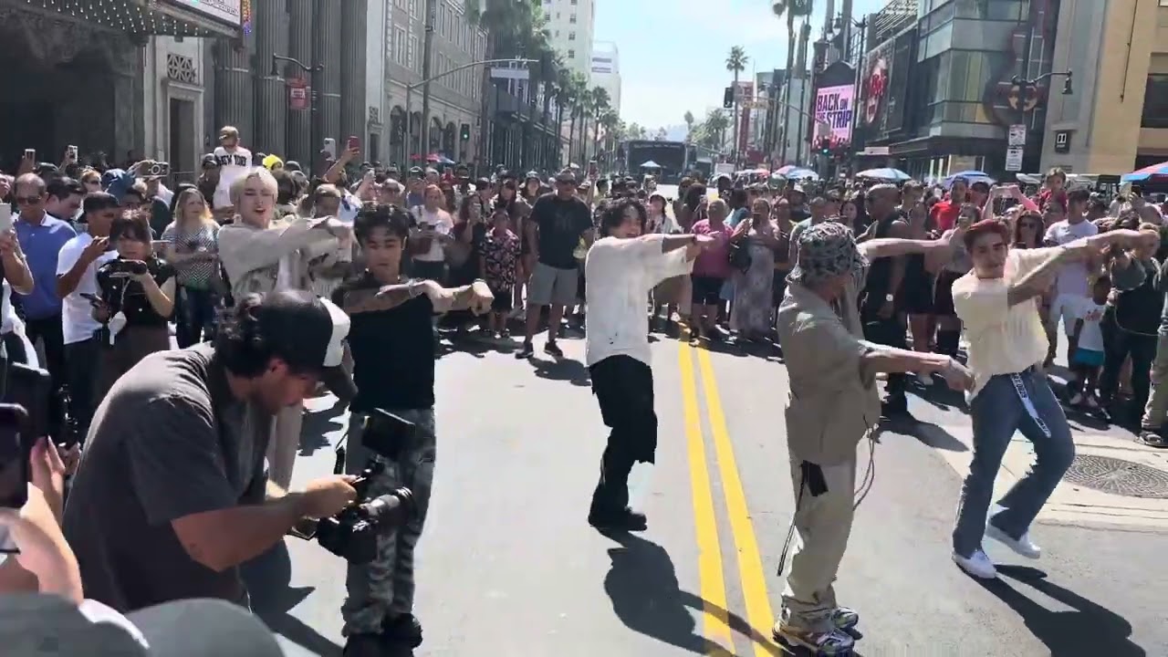 SB19 busking in the streets of Hollywood in Los Angeles, CA 🇺🇸 (part 1)