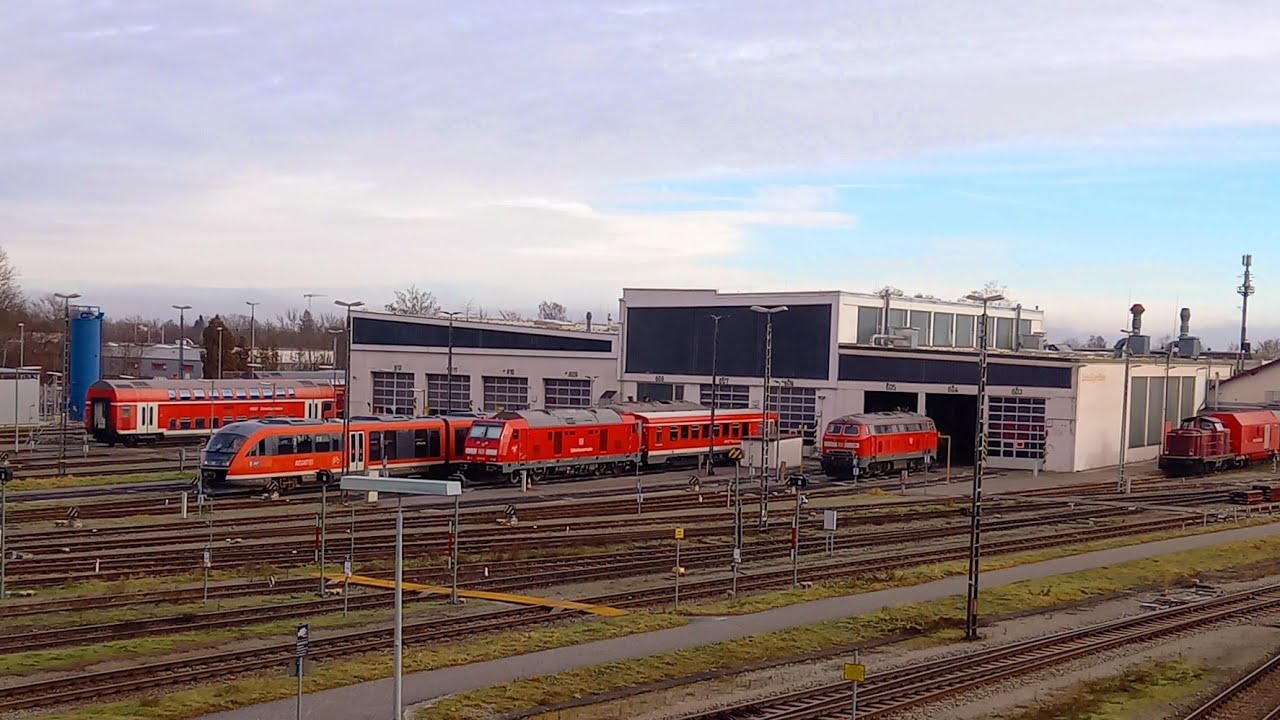 Bahnhof Mühldorf(Oberbay) mit BR 628, BR 245,...