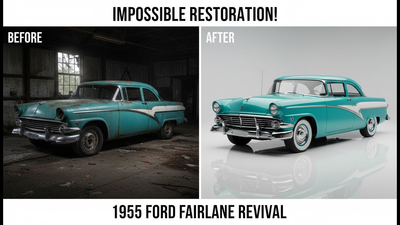 ASMR Car Restoration | 1955 Ford Fairlane | Full Rebuild From Forgotten  to Factory-New Beauty