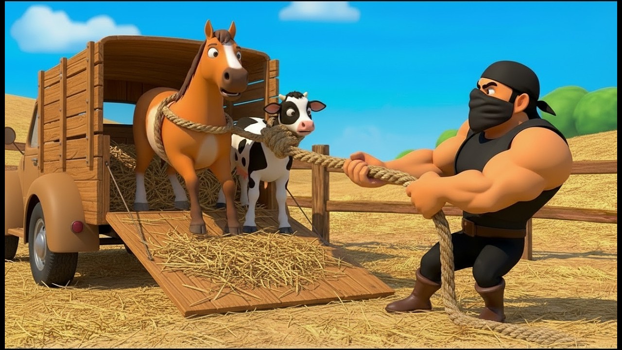 Thief Steals Old MacDonald’s Animals in the Jungle! 😱🌴 | Kids Cartoon Story#kidscartoon #kidsstory😱🐓
