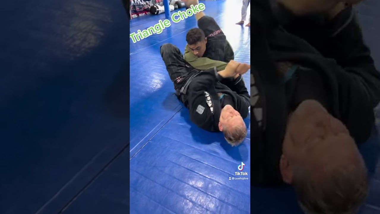 Triangle Choke from Closed Guard in BJJ Class