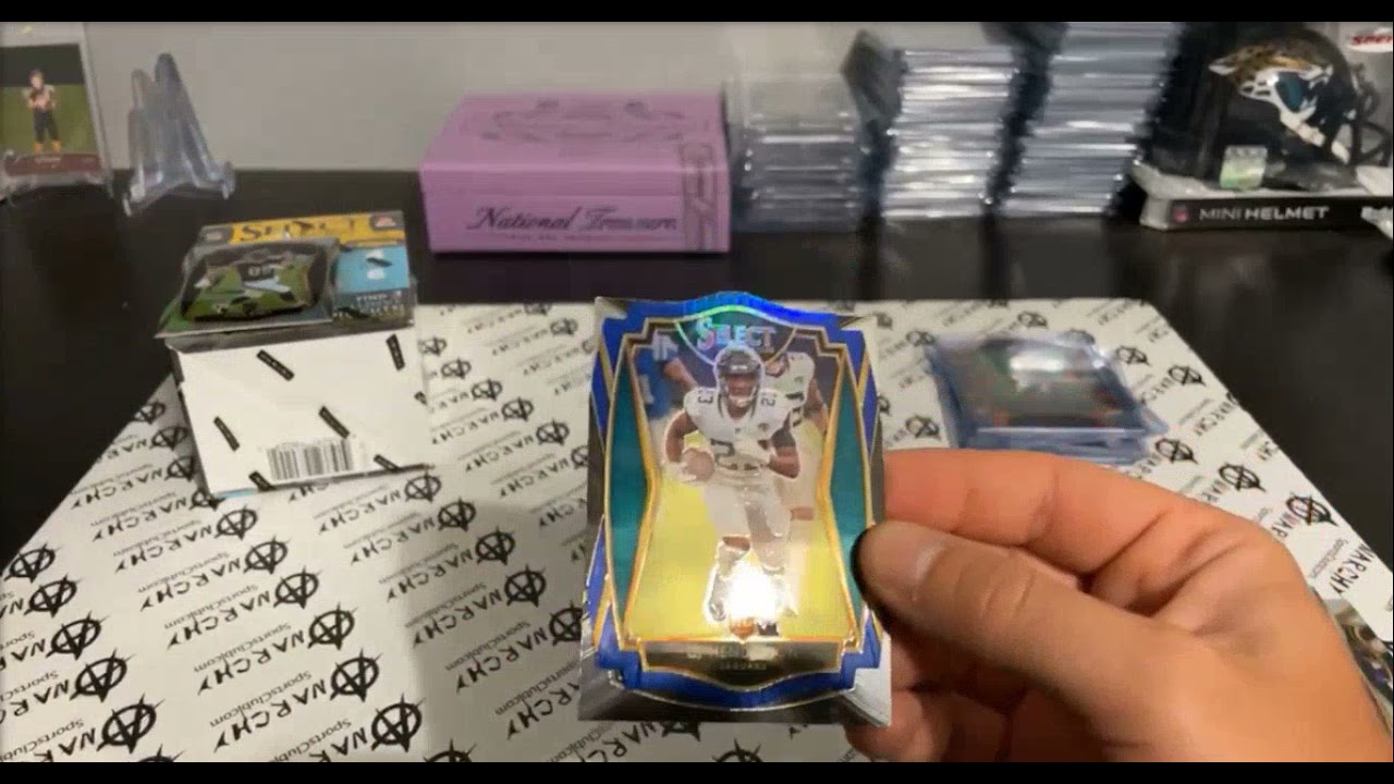 CJ Henderson 2020 Select Football Premier Level Blue Die Cut RC