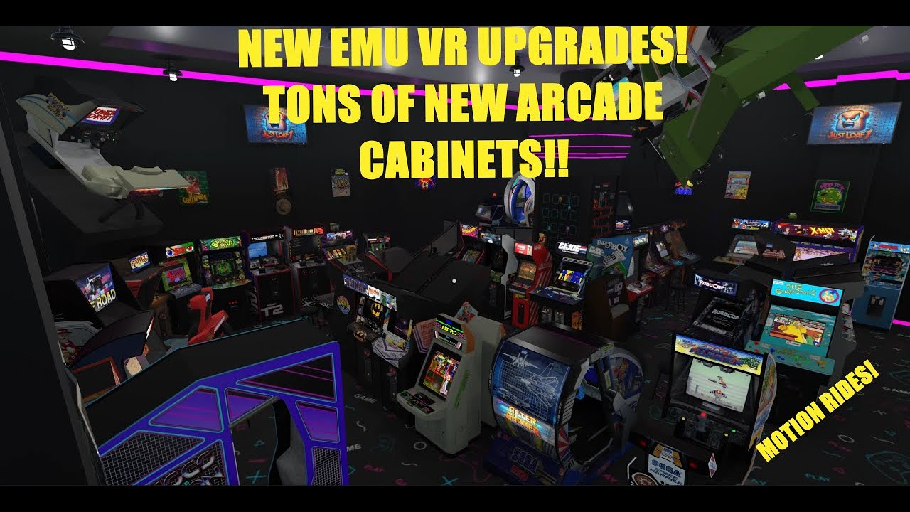 EMUVR/WIGUX ULTIMATE ARCADE EXPANSION!!!! Motion rides!! Tons of new cabinets! All working!