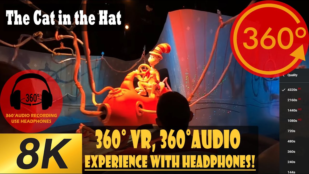The Cat in the Hat ride [8K 360 | 360 Audio] - Islands of Adventure