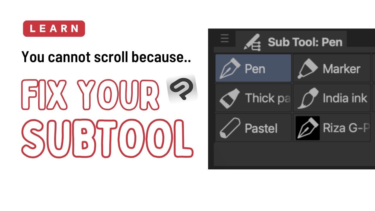 How to Fix Sub Tool in Clip Studio Paint