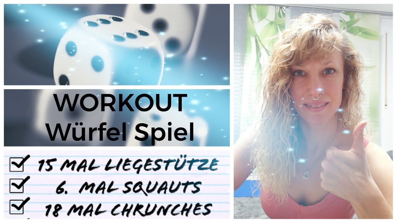 Lustiges Workout W&uuml;rfel Spiel, mehr Spass beim Homeworkout f&uuml;r Einsteiger+ Fortgeschrittene