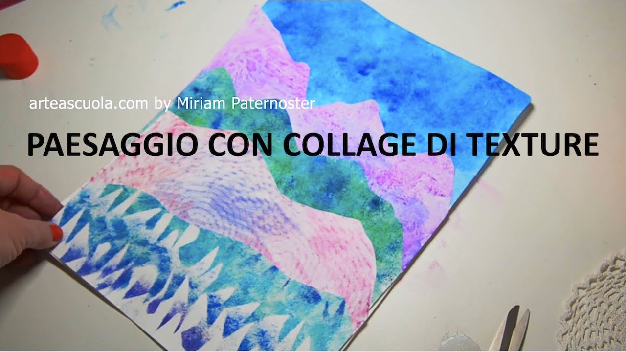 paesaggio con collage di texture - arteascuola