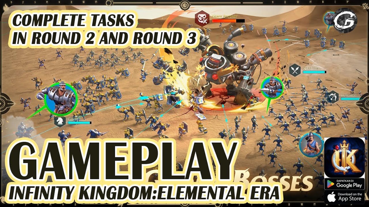 Infinity Kingdom:Elemental Era Gameplay #2 complete tasks round 2 & round 3 - Mobile Game (Android)