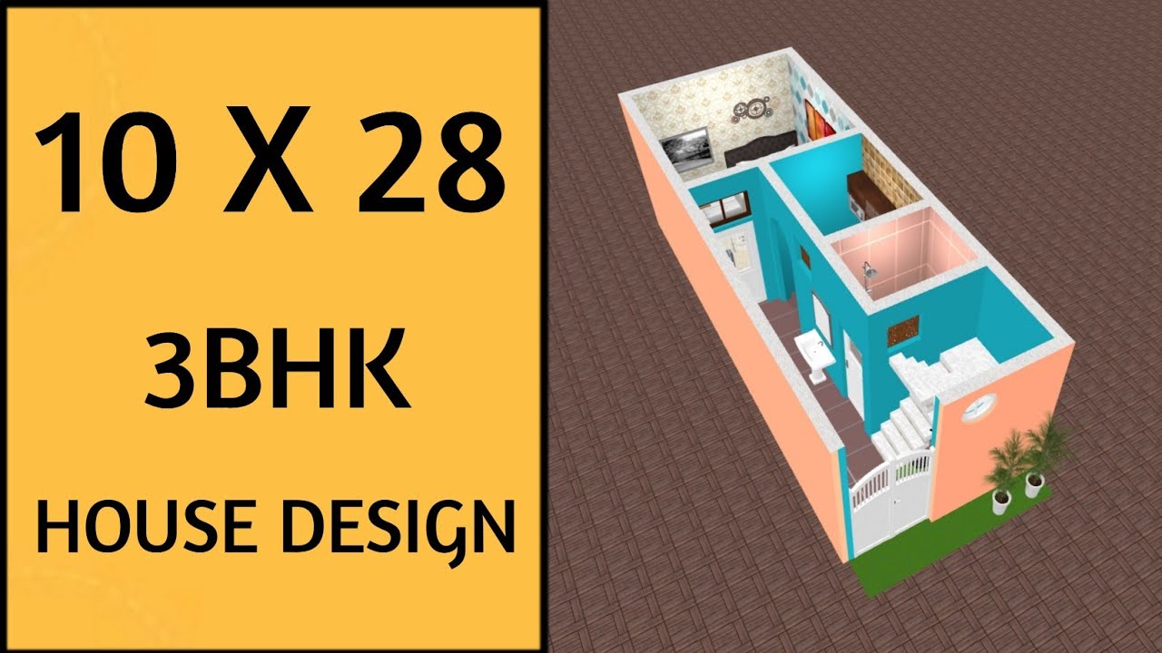 10 By 28 घर का नक्शा ll 10 X 28 House Plan ll 280 Sqft Ghar Ka Naksha ll 30 Gaj House Plan