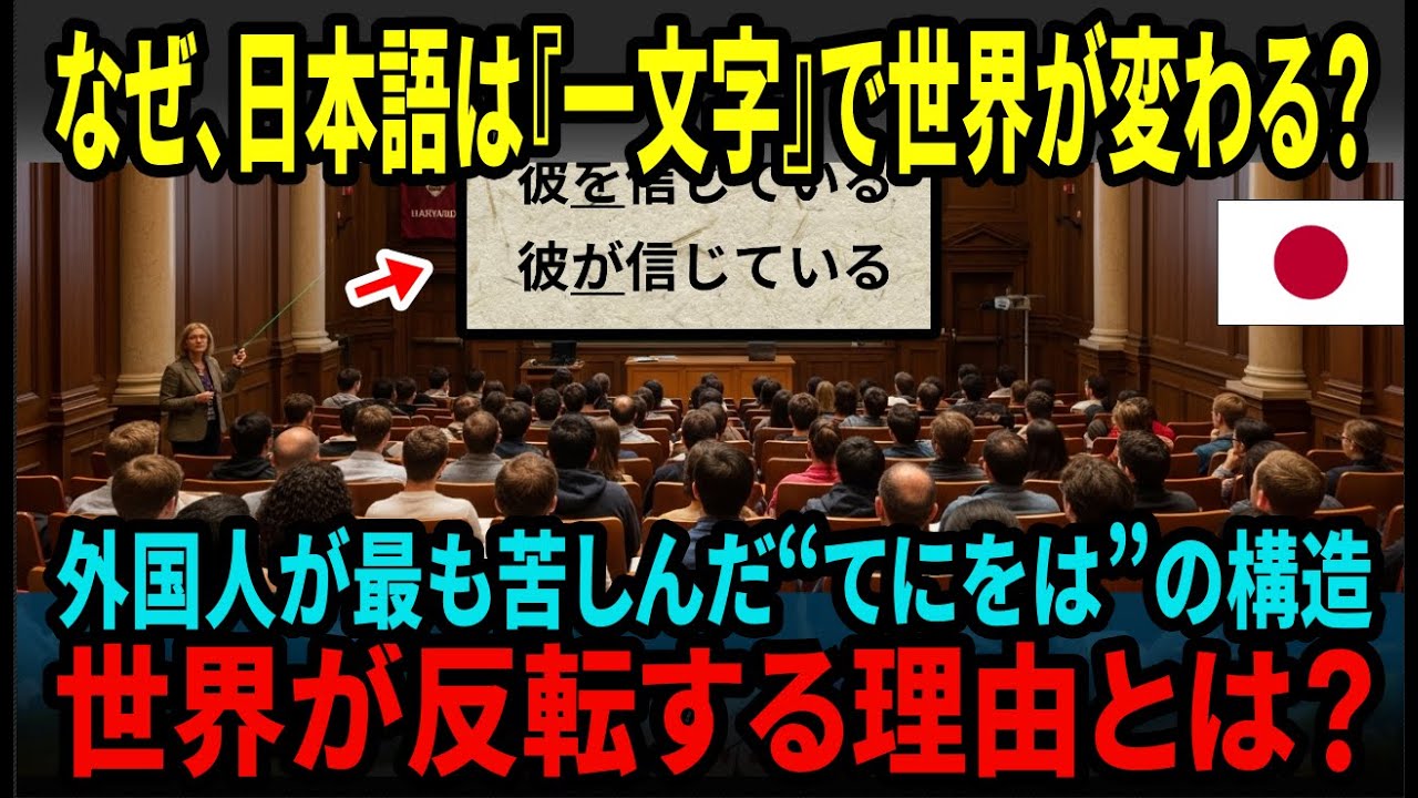 【海外の反応】なぜ、日本語は‟一文字違うだけで別世界”？外国人学習者が混乱した“てにをは”の構造