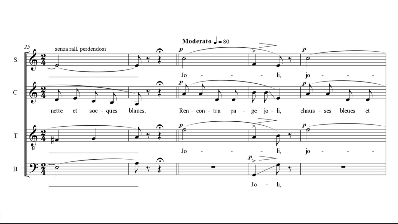 I. Nicolette (Tenores) - TROIS CHANSONS - Maurice Ravel (1875-1937)