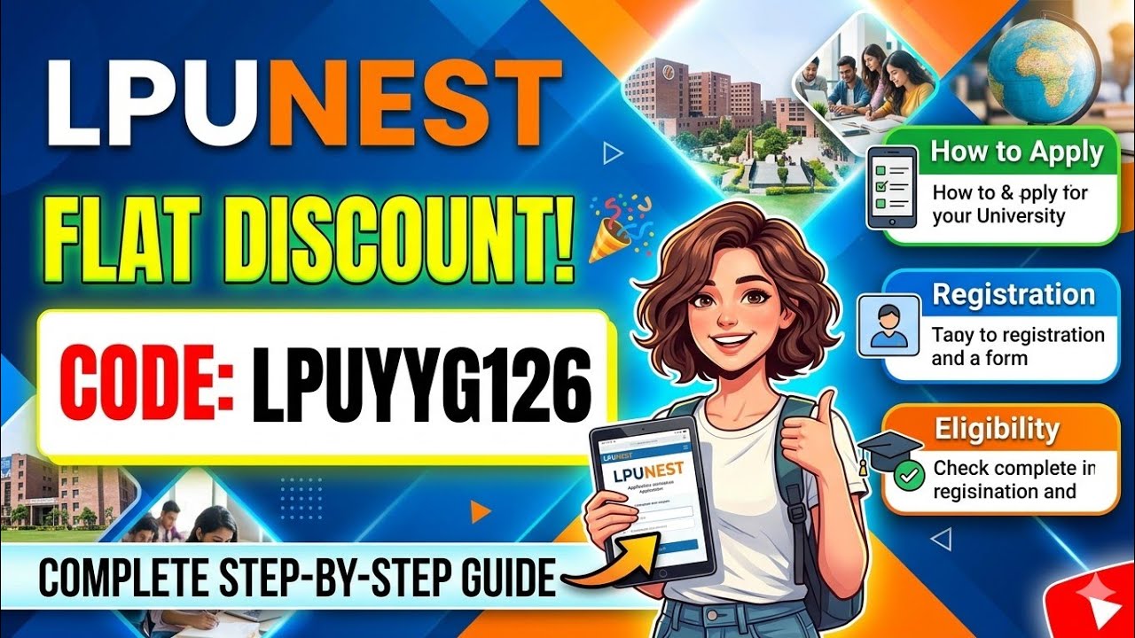 Lpu coupon code | lpunest discount code | lovely professional University nest exam coupon code 2026