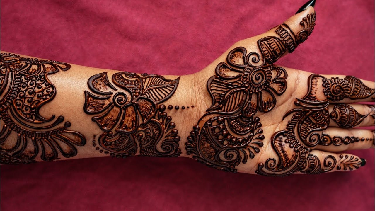 Easy Mehndi Designs For Hands Step By Step ll  Beautiful Mehndi Design ll Easy Bridal Mehndi Design 