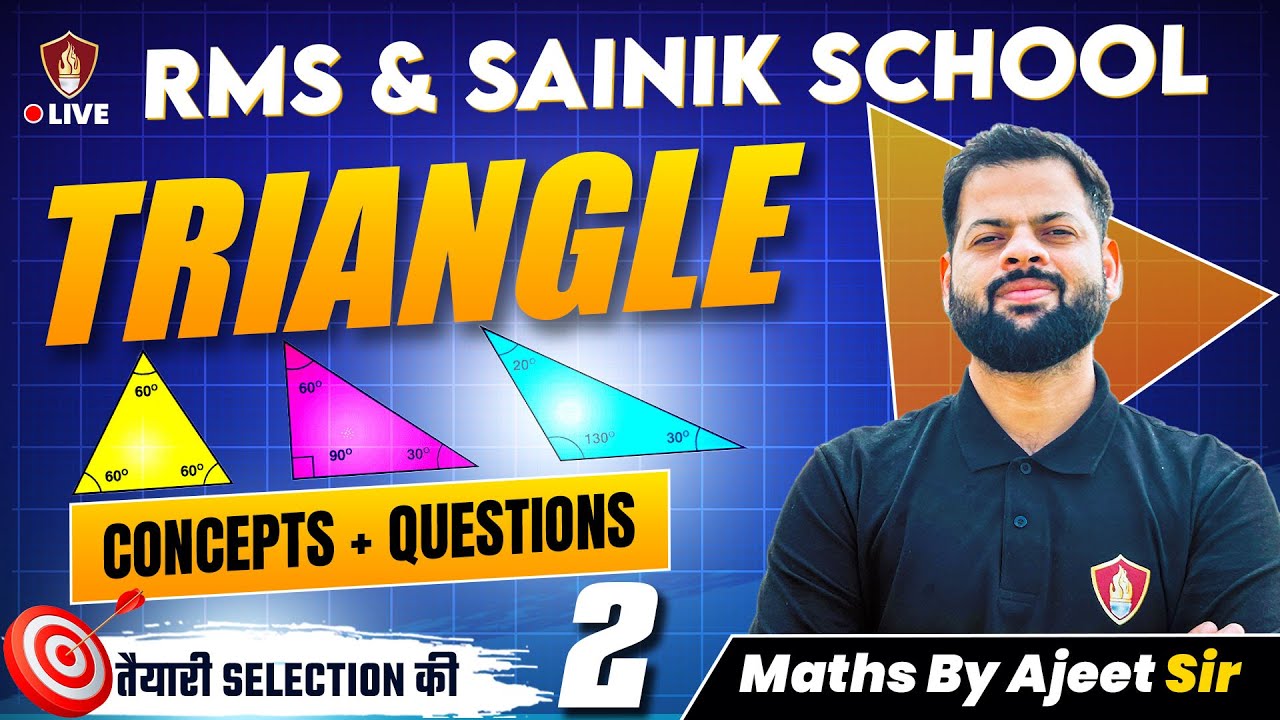 Class 6 Maths Sainik School | Top 20 Triangle Questions and Concepts | RMS School Coaching | AISSEE